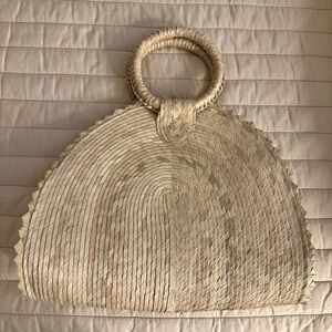 Cream Textured Tote Bag